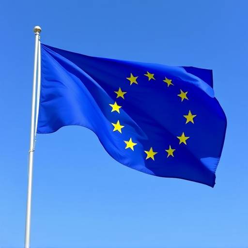 EU flag waving