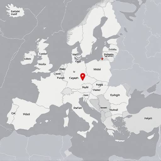 Map showing the location of EuroVignette Solutions GmbH in Munich, Germany